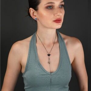 Herkimer Diamond and Hematite Necklace